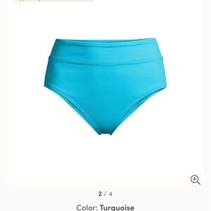 Land’s End Turquoise High-Waisted Bikini Bottom